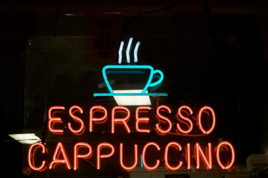 Espresso Cappuccino Cafe Acrylic 24"x20" Neon Sign Light Lamp Poster Cave UY