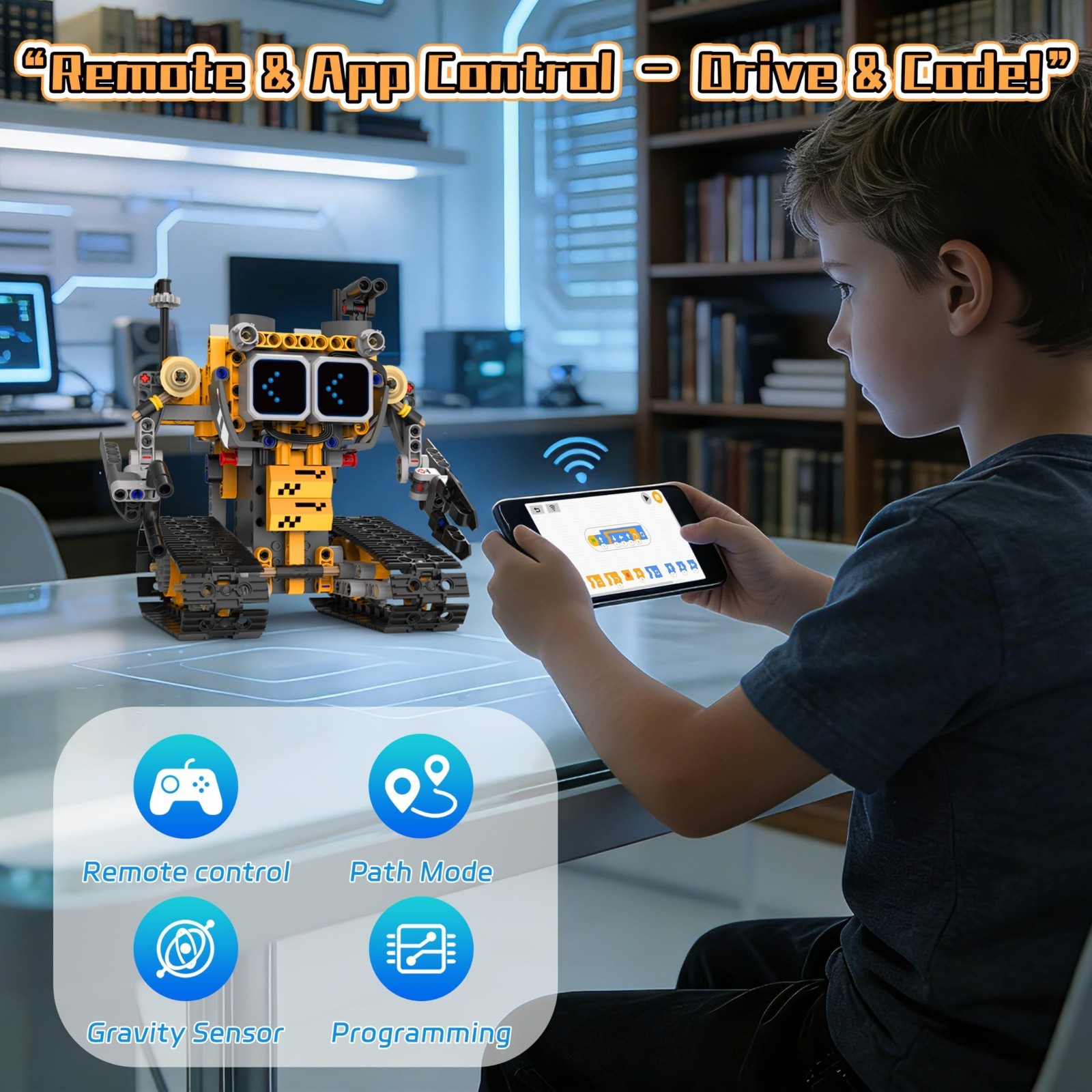 5-in-1 Robot Building Kit for Kids 6-12, STEM Coding Robot Toy with App & Remote