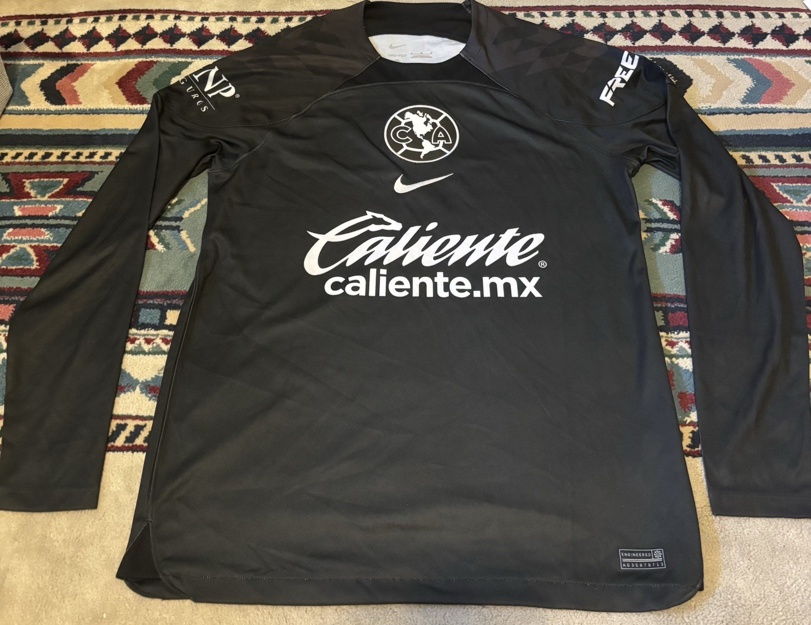 Nike Club America 2023/24 Stadium Goalkeeper Jersey DX2634-011 Men’s Sz Medium