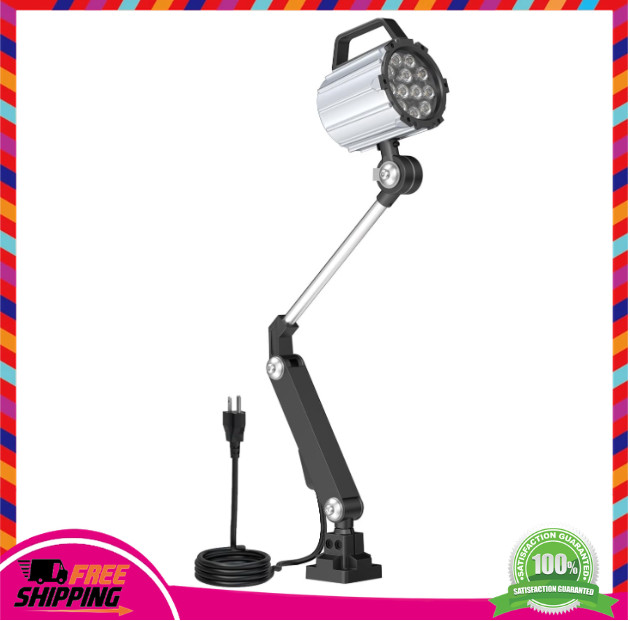 18W Articulating LED Work Light 1800LM Machine Light for Wood Lathe Drill Press