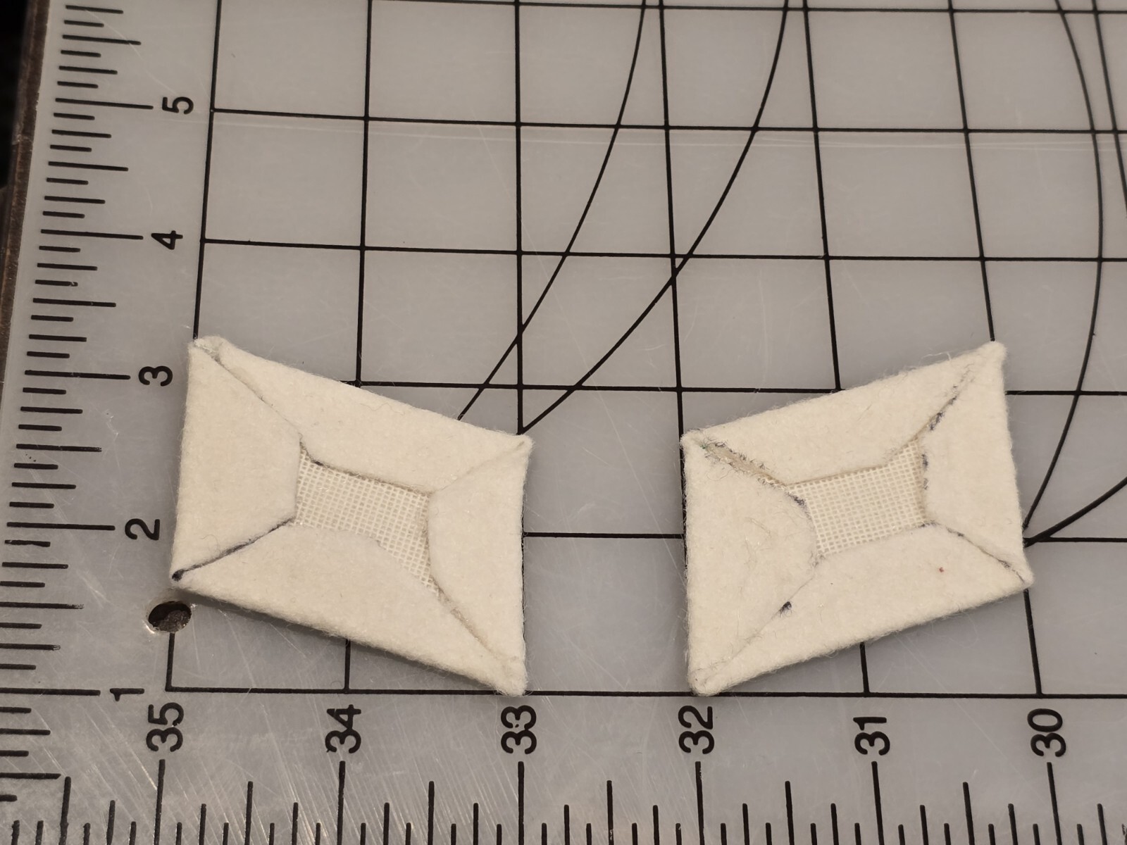 Reproduction WW2 German Luftwaffe Collar Tabs White