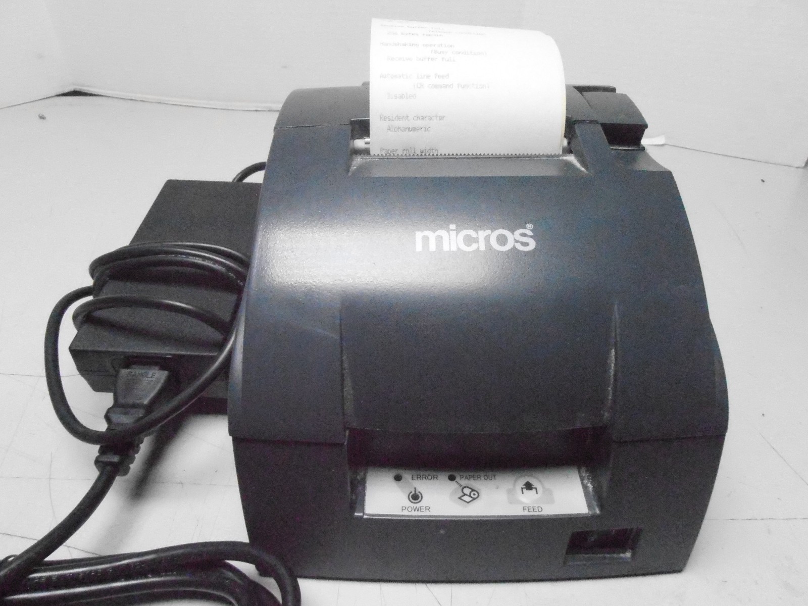 MICROS EPSON TM-U220B M188B POS Receipt Printer W/Power Cord Network Ready