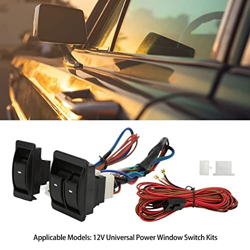 5pcs Universal Car Power Electric Window Switch Regulator Kits with Wiring