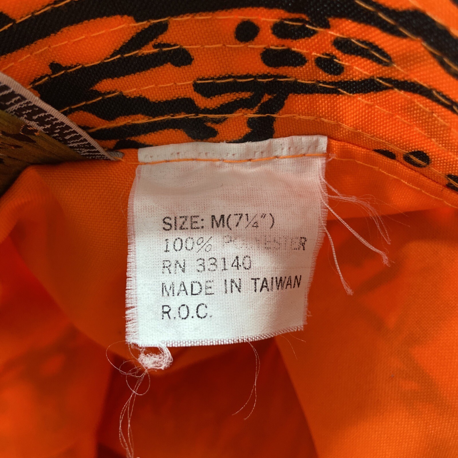 Master Sportsman Prestige Mens Bucket Hat Sz M 7 1/4 Blaze Orange Camo Hunting