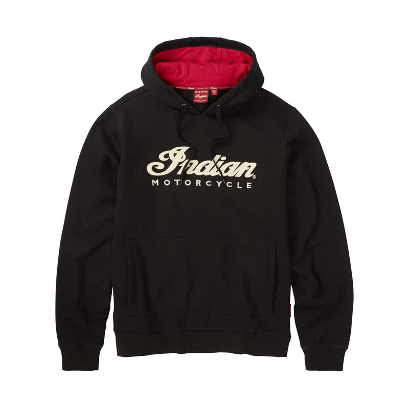Indian Motorcycle Men's Applique Headdress Hoodie, Black | 2865794
