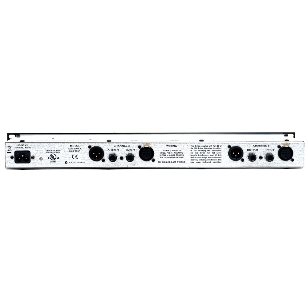 Rane ME15S 2-Channel 2/3-Octave MicroGraphic EQ – Rackmount Equalizer with Box