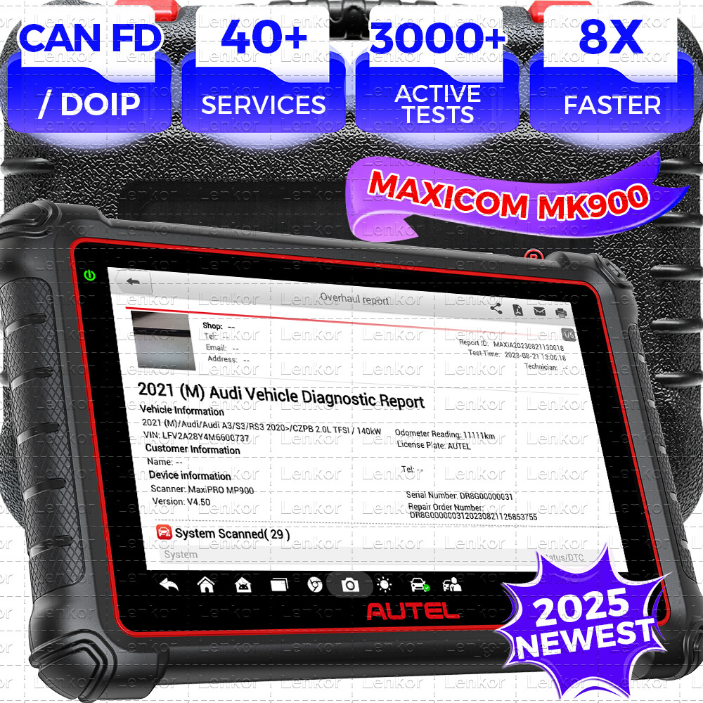 2025 Autel MaxiCOM MK900 MK900 BT MX900 Auto All System Diagnostic Scanner Tool