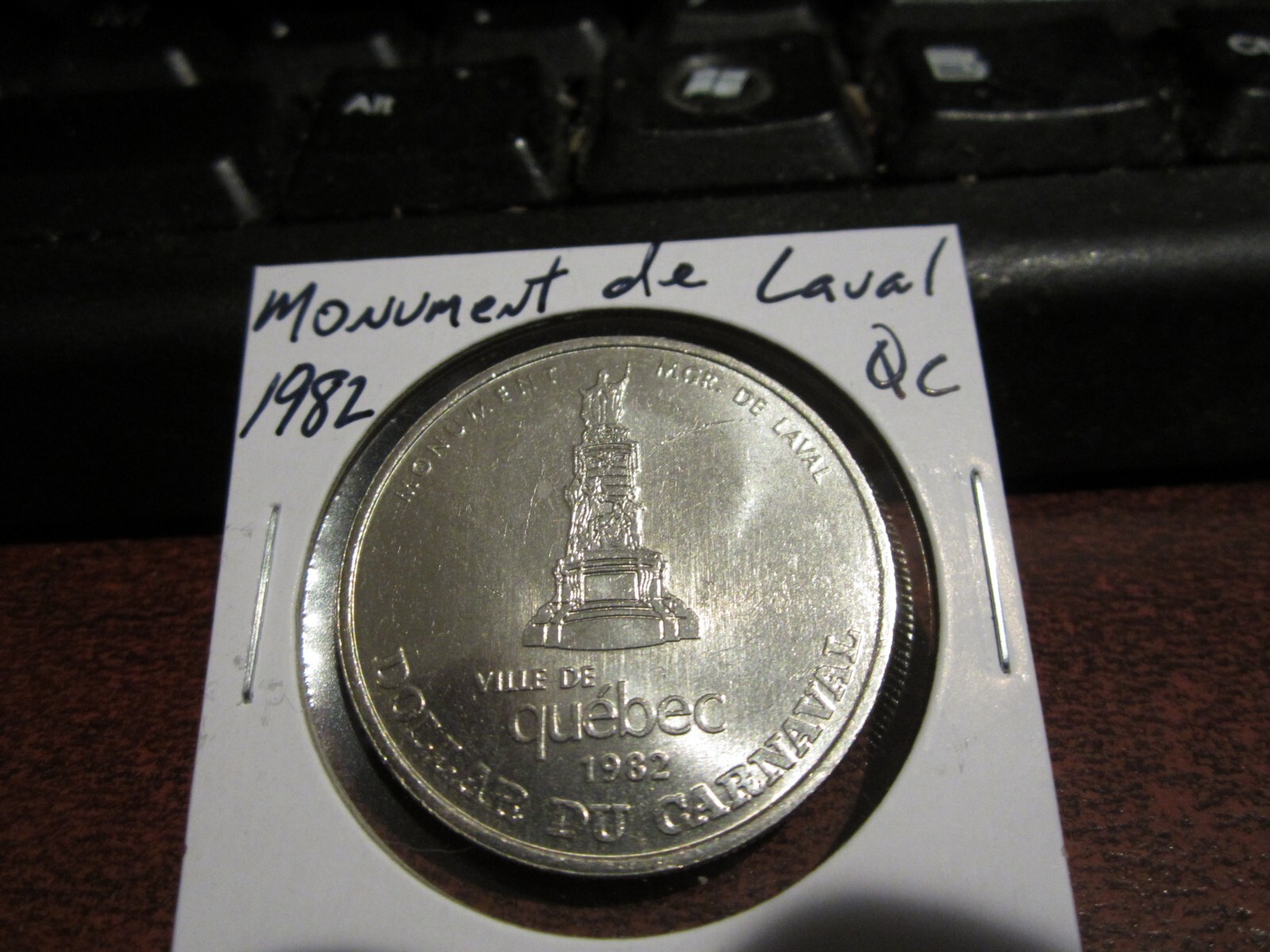 1982 - Monument de Laval, QC - Canada Bonhomme Trade Dollar / Token