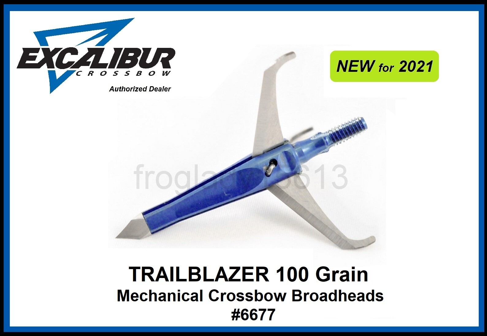 EXCALIBUR Trailblazer 3 Blade 100 Gr Mechanical Crossbow Broadheads 2" Cut 3 Pk
