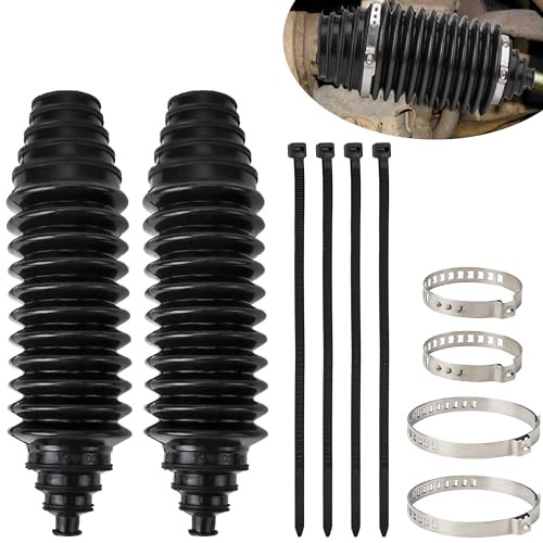 Steering Rack Boot Kit, Universal Steering Rack and Pinion Tie Rod Boots,