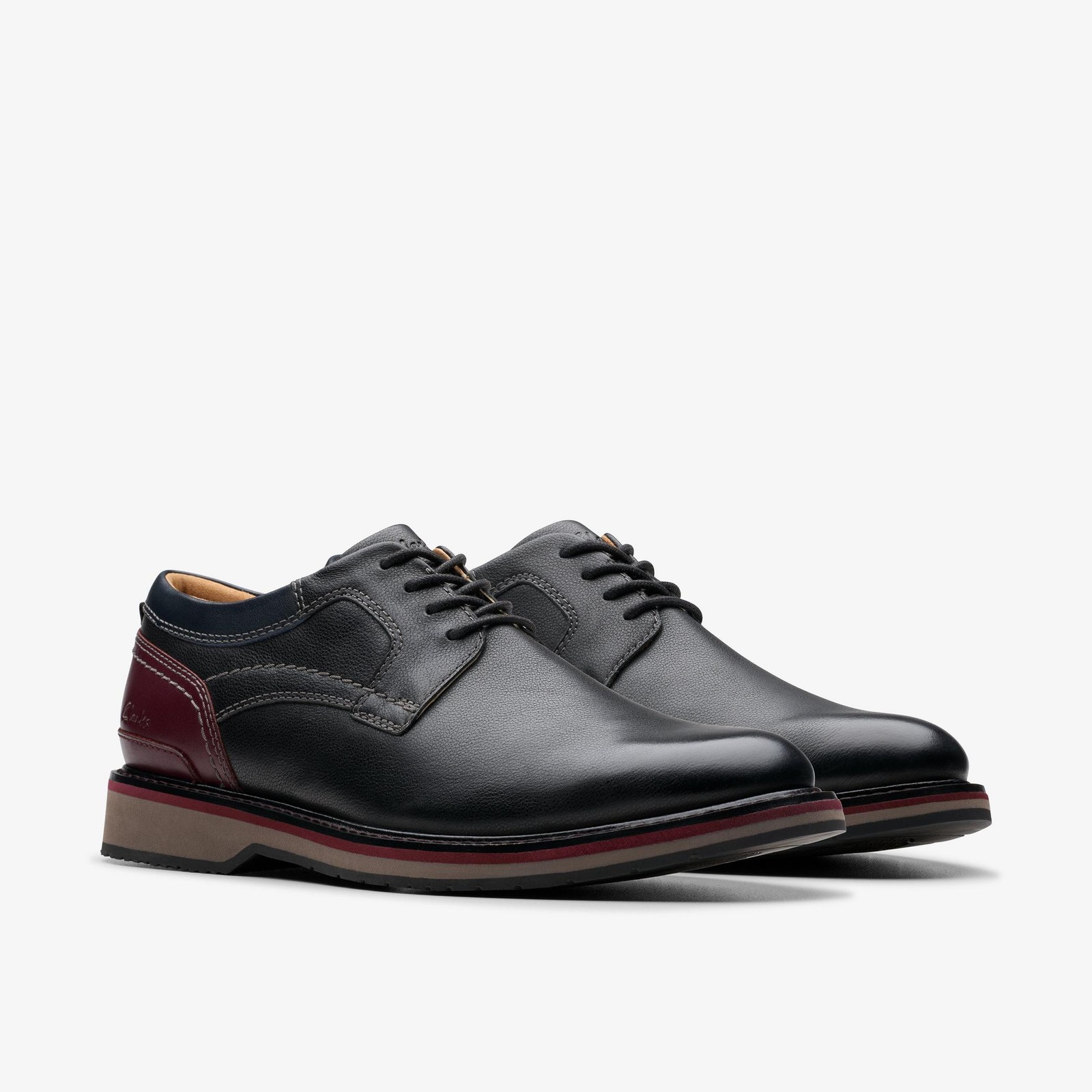 Clarks Men's Monahan Plain Black Leather 26179976
