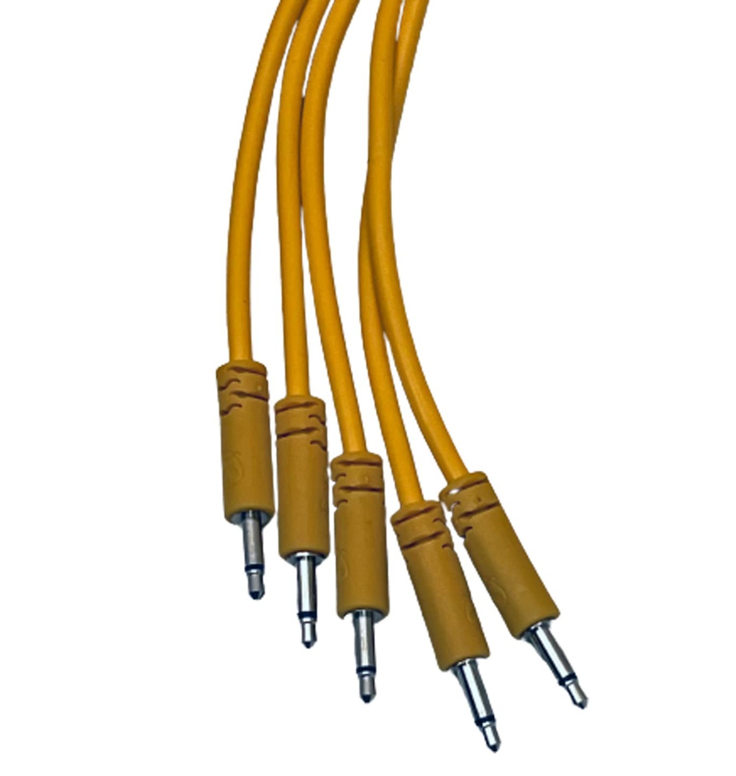 Luigi's Modular Spaghetti Eurorack Patch Cables - Package of 5 Gold/Orange Ca...