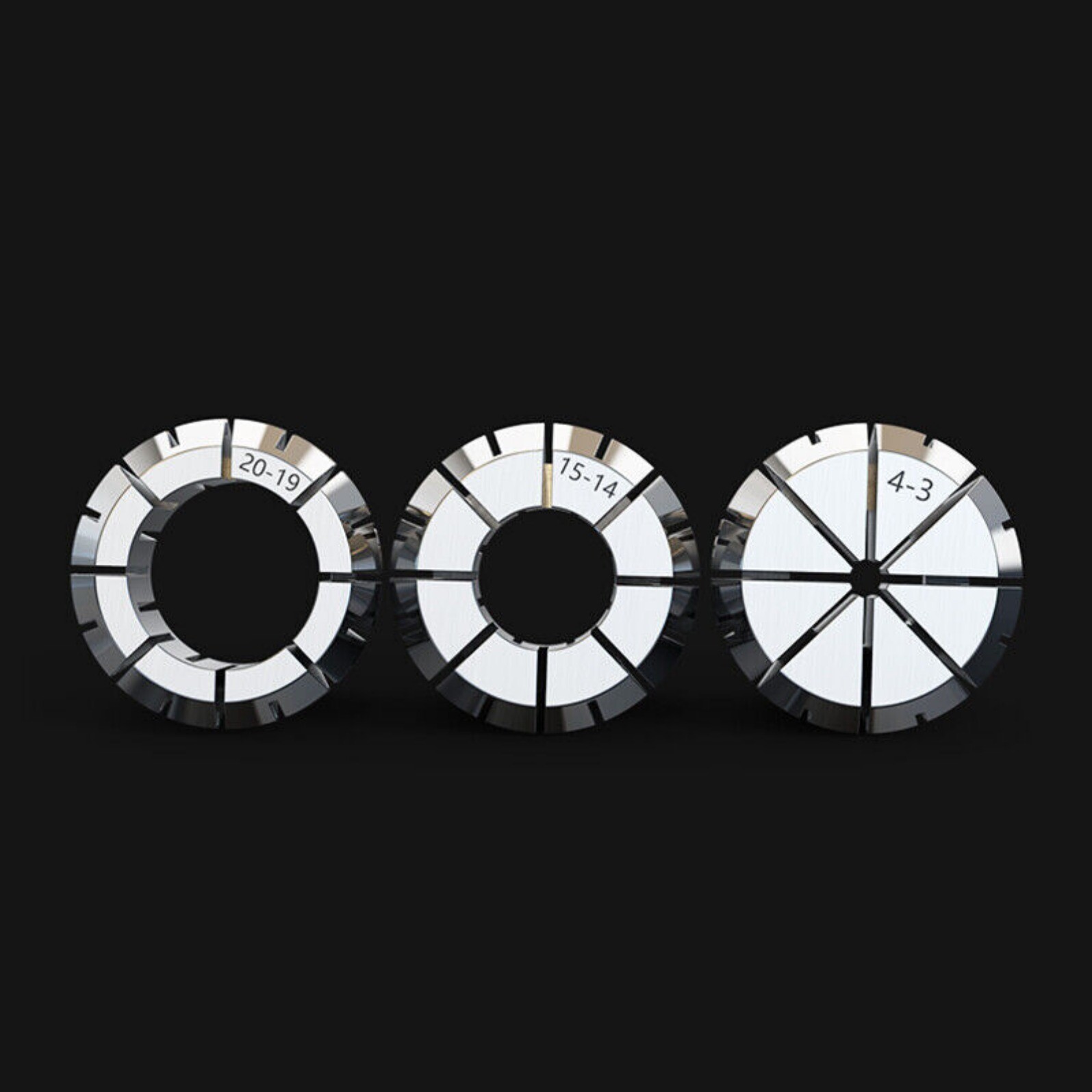 Spring Collet Set CNC Milling Lathe Carbon Steel Metric ER16 ER20 ER25 ER32