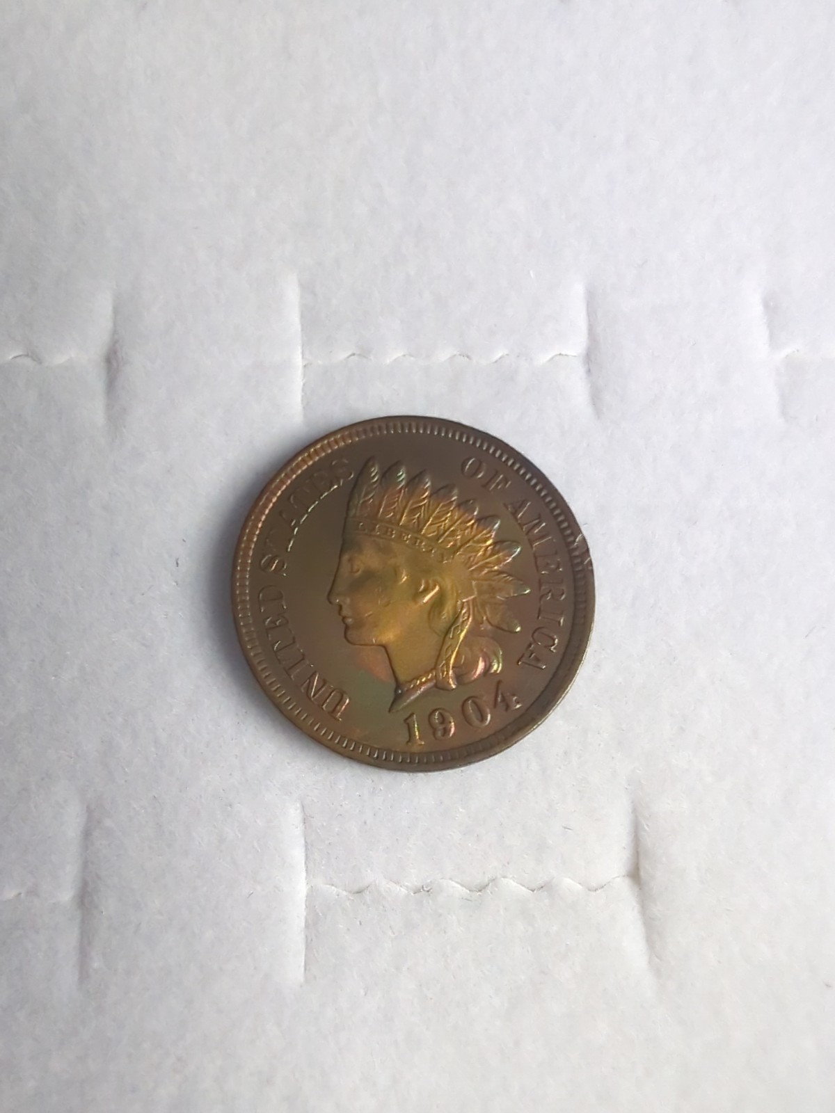 1904 1C Toned Indian Cent Uncirculated