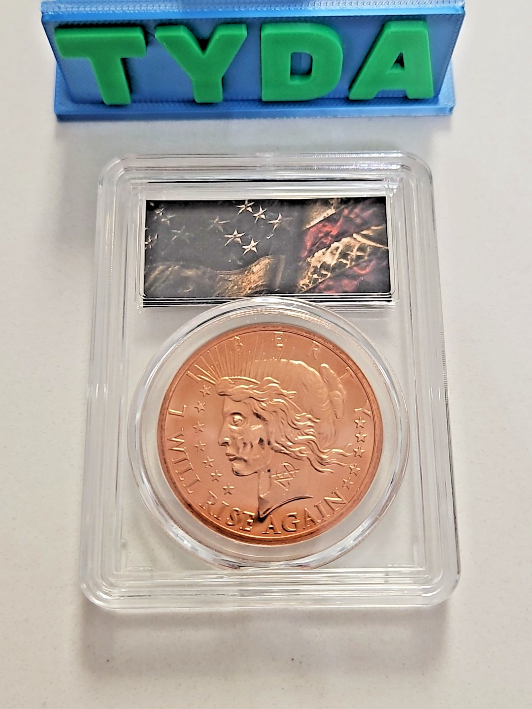 "Peace Dollar" 1 oz .999 Copper Round Part of the ApocalypZe Series in Slab