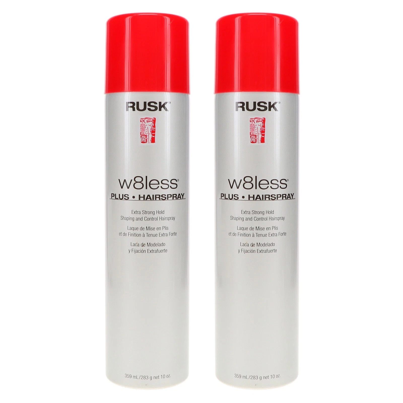 Rusk W8Less Plus Extra Strong Hold Hairspray 10 Oz - Pack of 2
