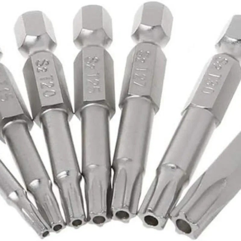 7PCS 5 Point Star Screwdriver Bits Set S2 Magnetic Torx Security 50mm 1/4 Hex