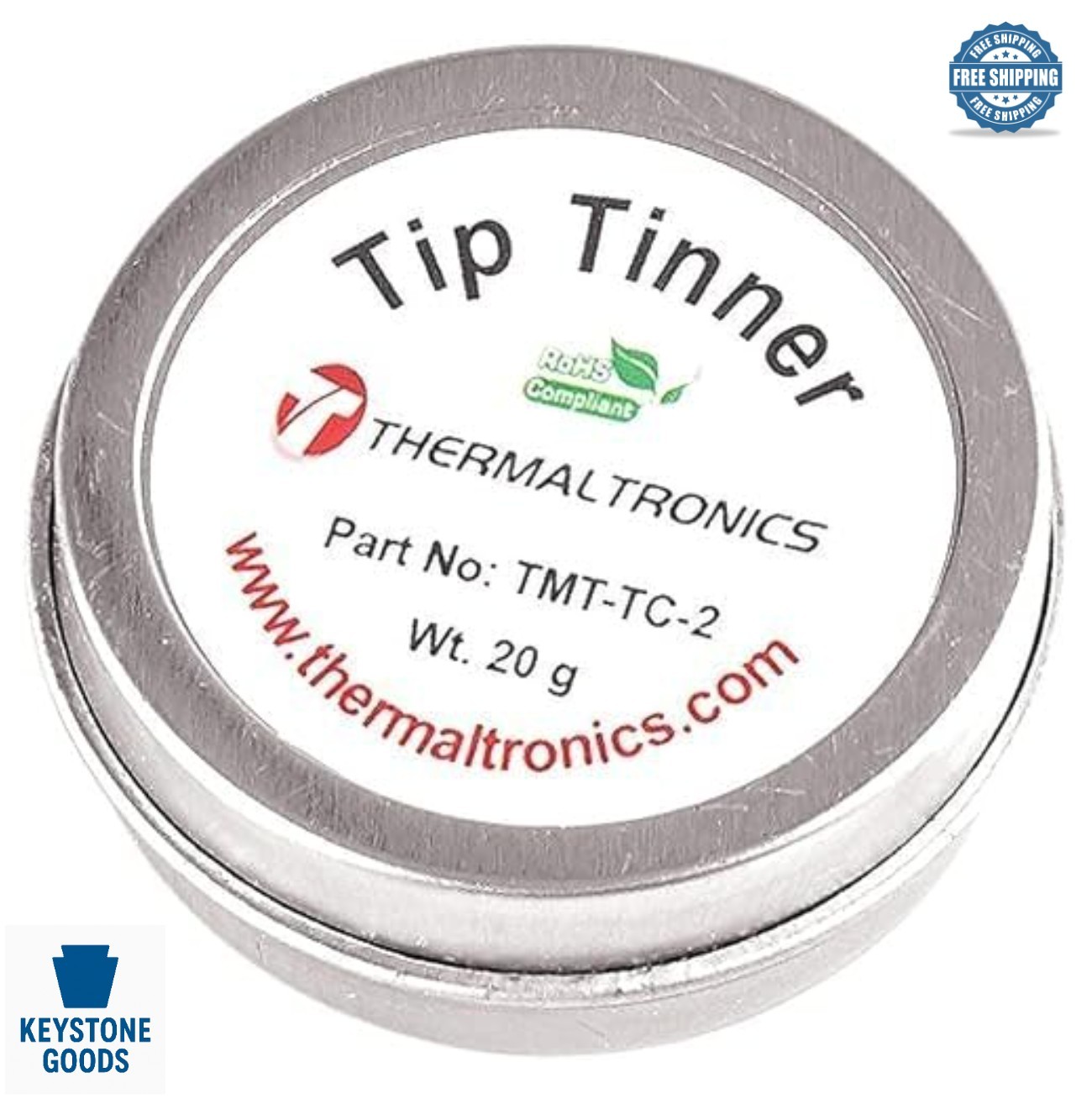 Soldering Tip Tinner 0.8oz Lead Free RoHS 20g Jar Cleans Oxidation No-Clean
