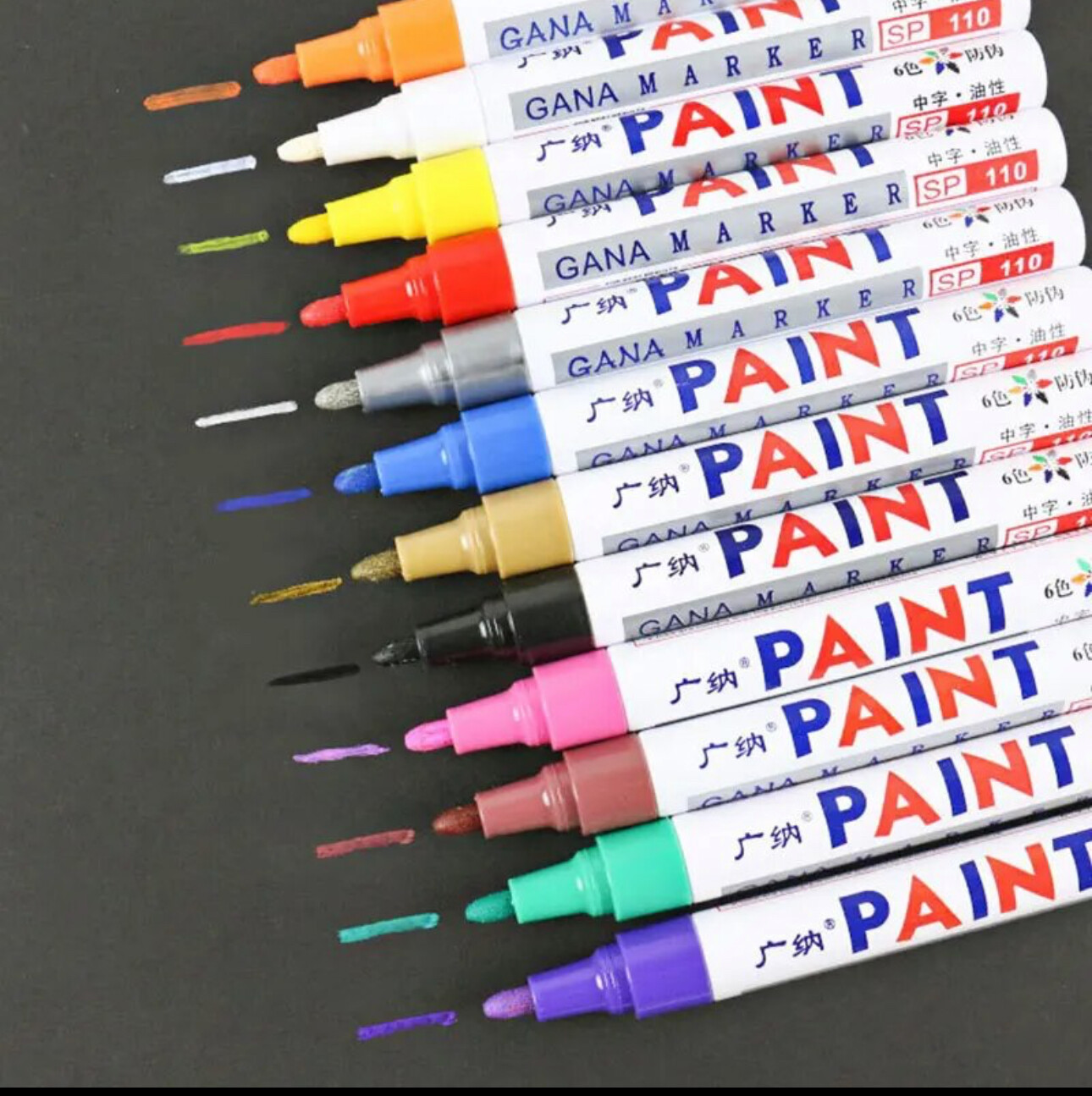 Paint Marker Pens 12 Different Colors 2.8mm Writing Point Touch-up Paint Pen DIY
