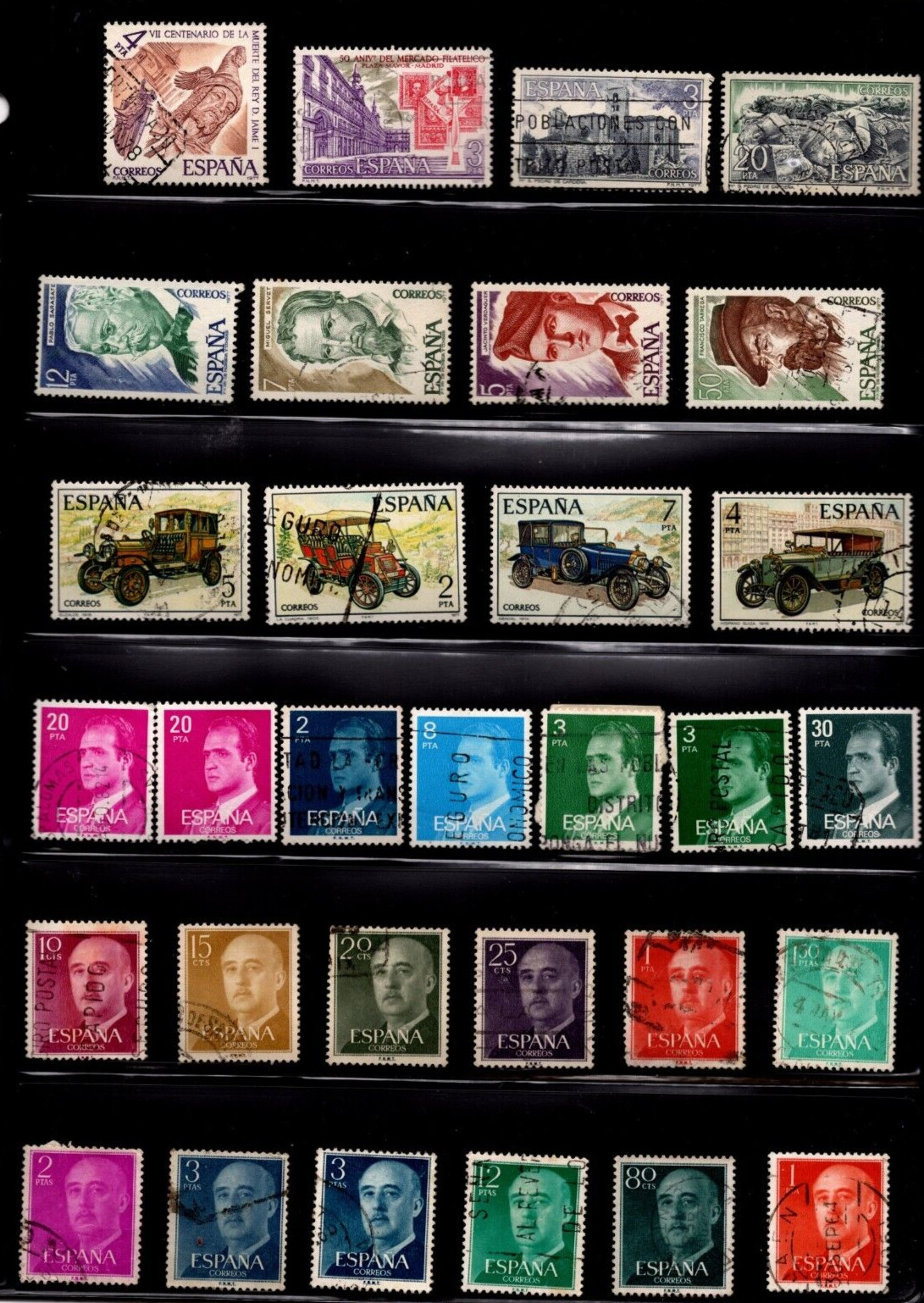 Spain Espana Assortment Mint/Cancelled/Used Stamps LH/NH Lot of 31