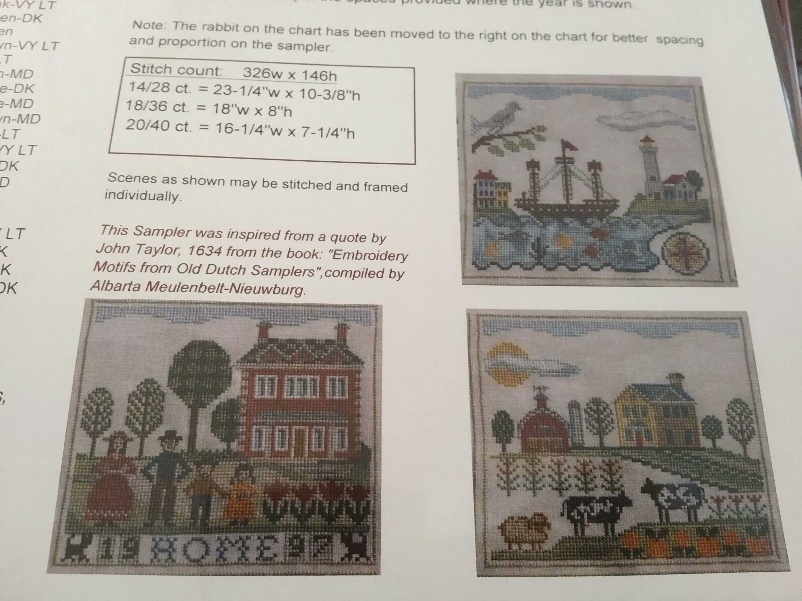 WITH THE NEEDLE CROSS STITCH SAMPLER CHART LILA'S STUDIO