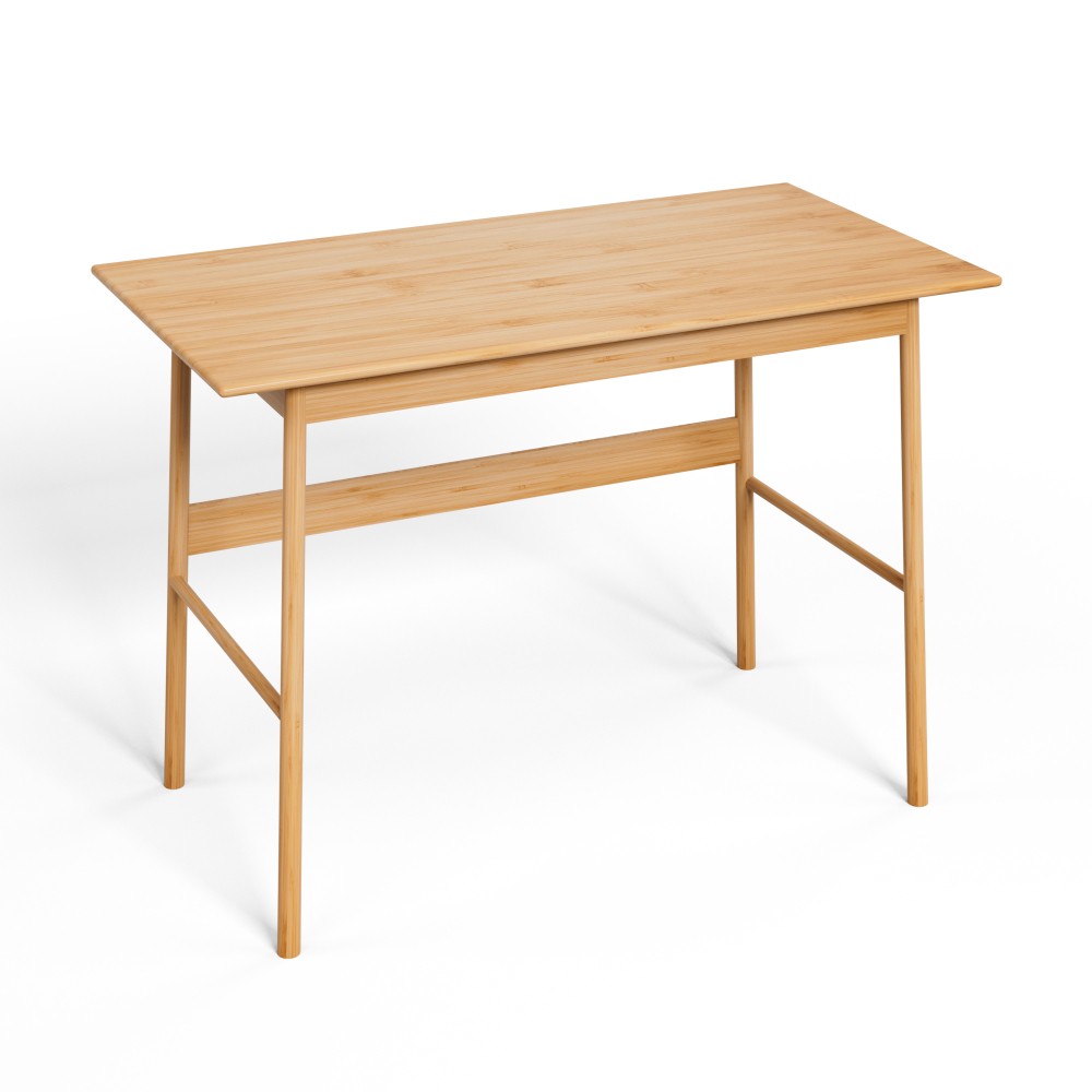 Modern Simple Work Desk Bamboo Writing Computer Desk for Gaming Desk Study Table