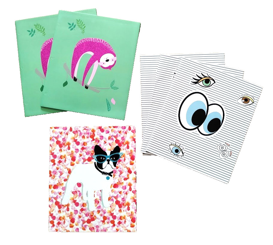 6 Staples 3 Pocket Textured High Quality Premium Fashion Paper Portfolio Folders