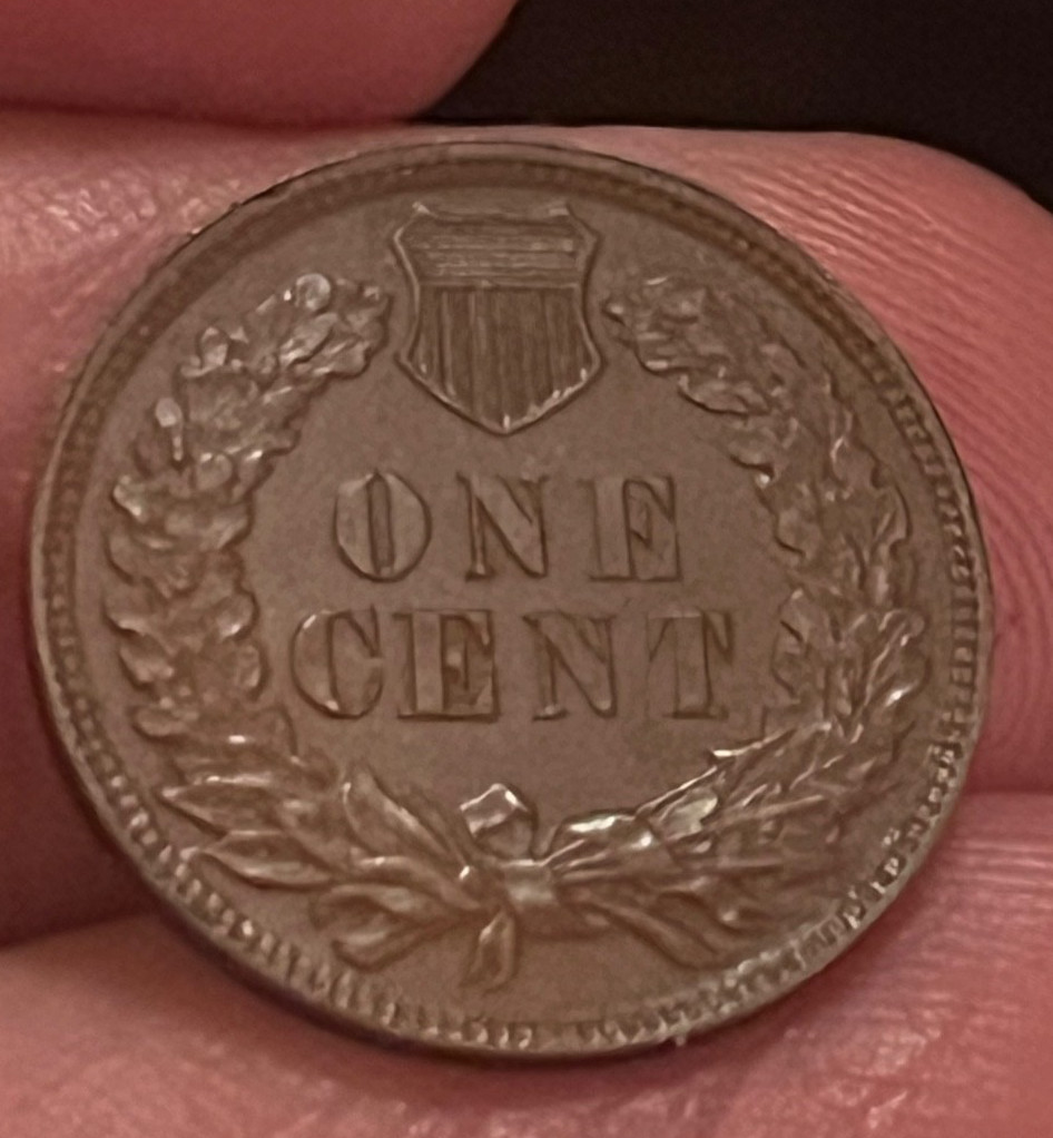 1881 Indian head cent, choice About Uncirculated /brown