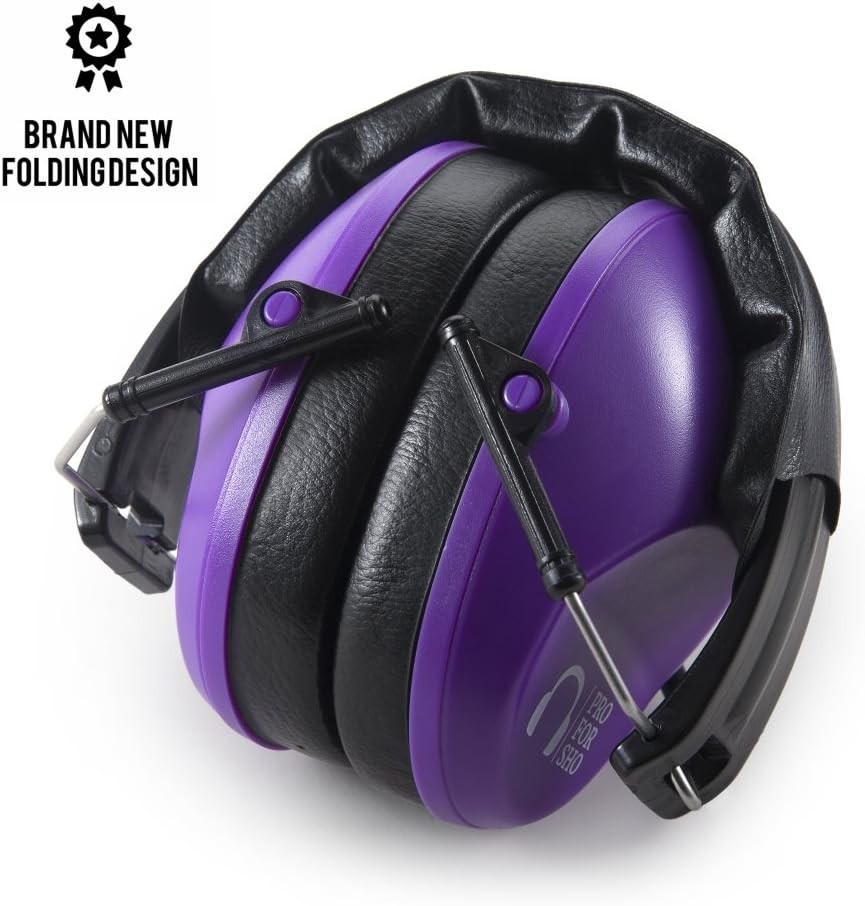 Hearing Protection Ear Muffs 34dB NRR Compact Lightweight Shooting Work