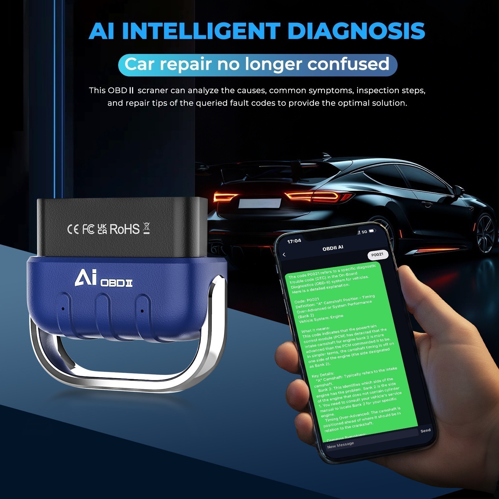 Live Data Reset Scan Tool Clear Error Code Bluetooth 5.4 Wireless USA