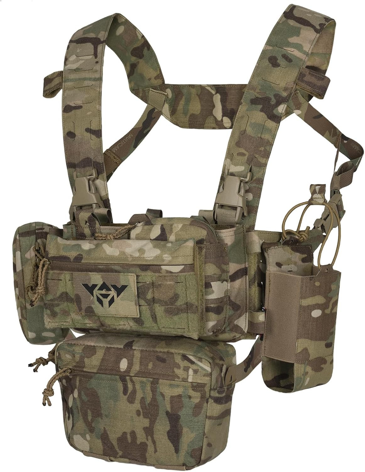 Adjustable Modular Chest Rig Vest 1000D Nylon for Hiking and Airsoft
