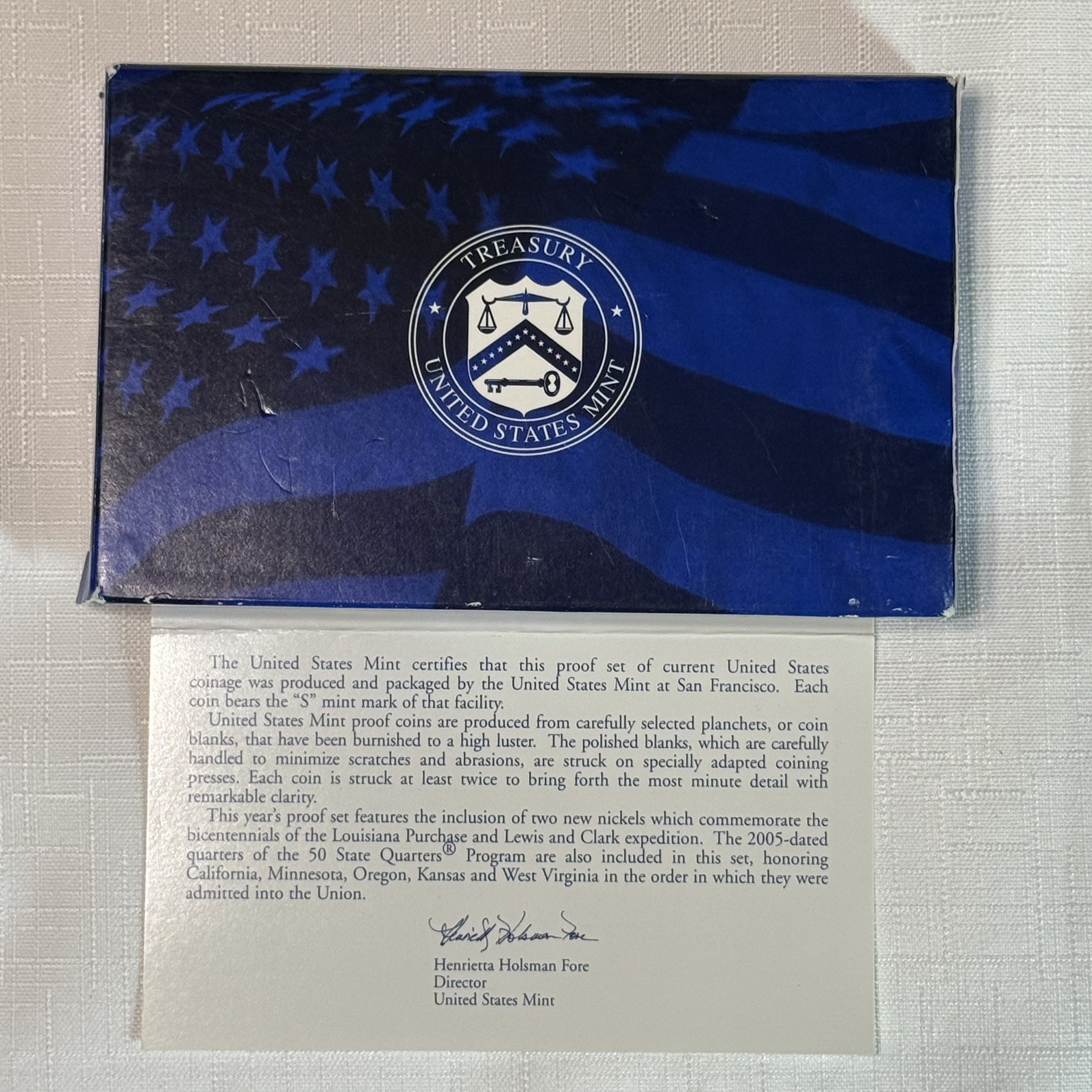 2005 Clad US Mint 10 COIN PROOF SET with COA Original Packaging COMPLETE