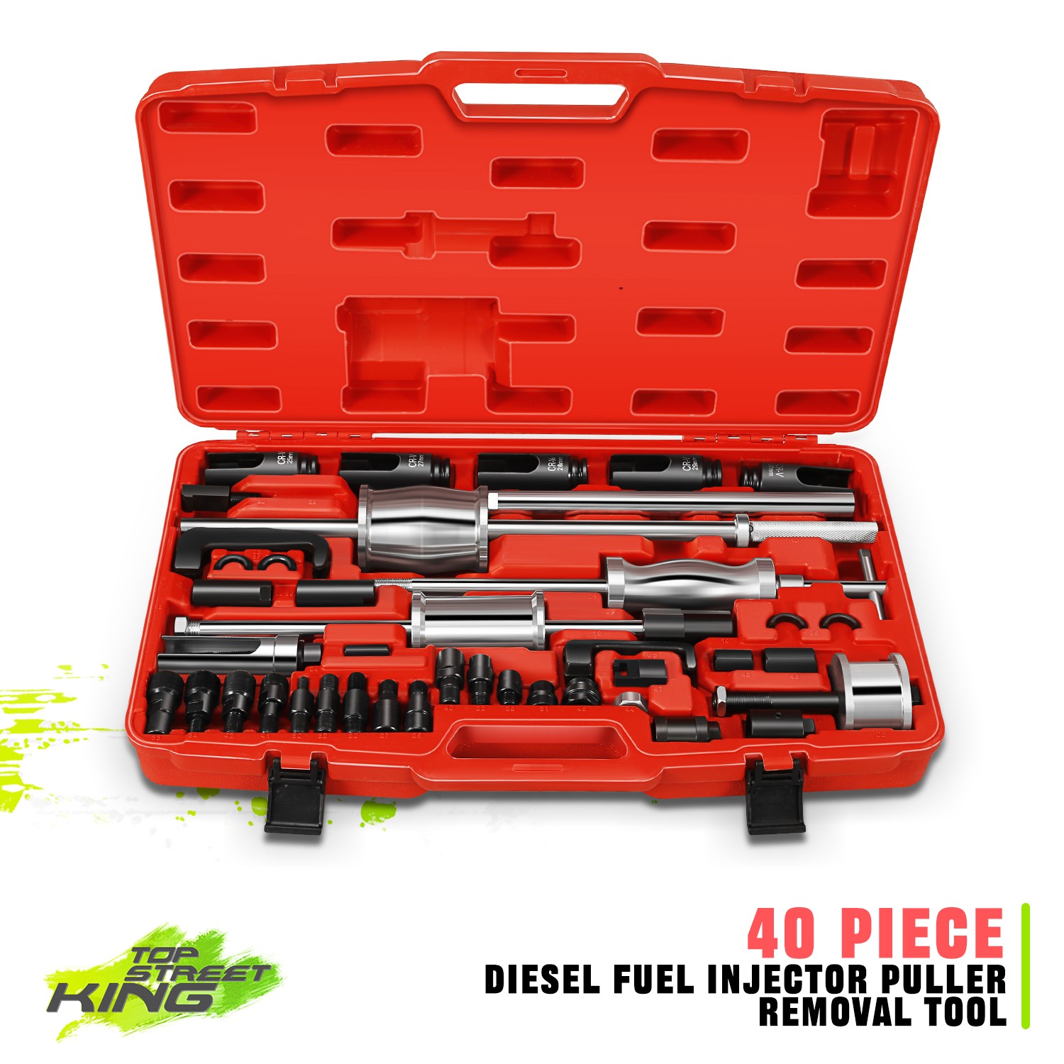 40pcs Diesel Injector Extractor Kit Injector Engine Tool Set Remover Puller Kit