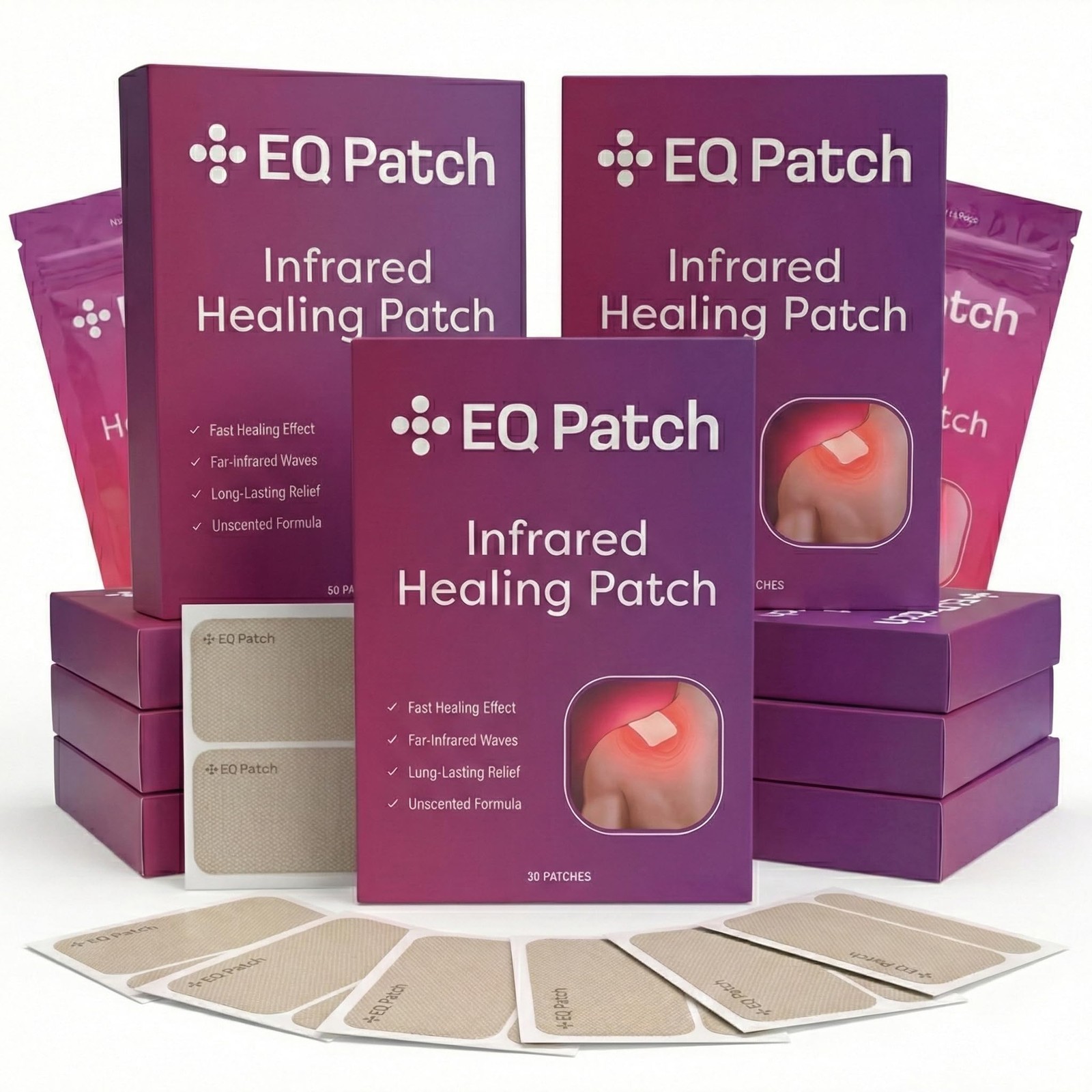 Infrared Warming Patches Gentle Steady Warmth Unscented 14 Count Up to 12 Hours