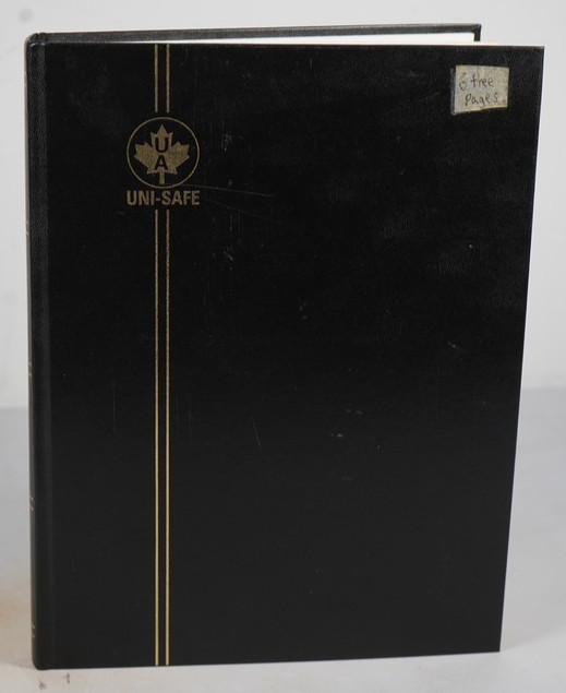 US & WORLD ACCUMULATION OF 1,250+ USED STAMPS STORED IN UNI-SAFE STOCK BOOK