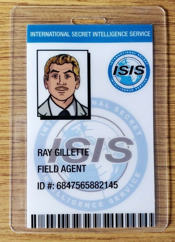 Archer TV Series ID Badge - Ray Gillette Costume prop cosplay