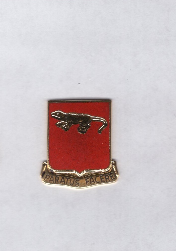 US Army 75th Field Artillery Regiment crest DUI clutchback c/b badge G-23