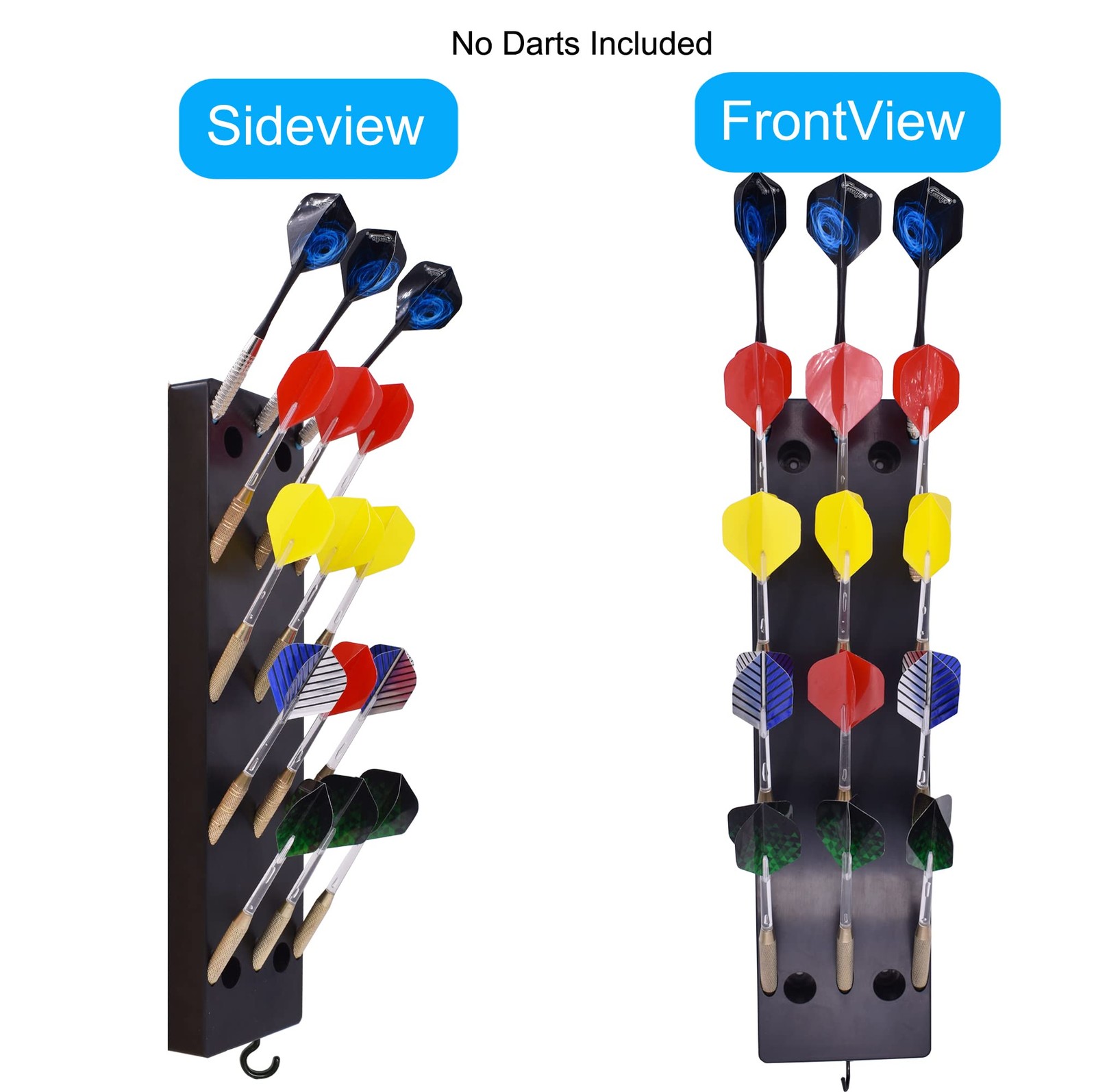YYST Dart Holder Wall Mount/Stand/Caddy/Display Rack Storage -Plastic black
