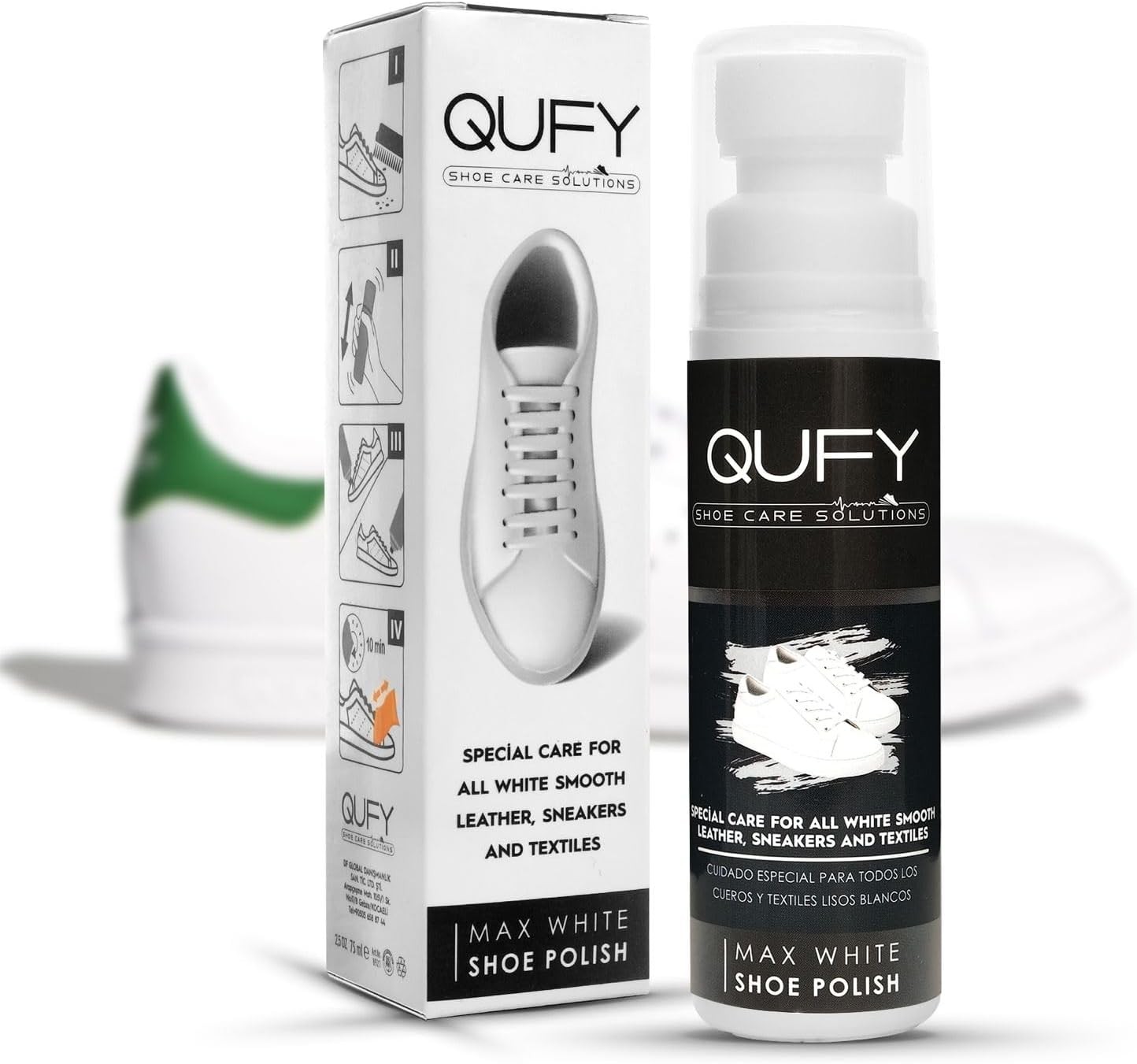 Max White Shoe Polish 'Sneaker Whitener for Shoes ' Canvas Leather and Textiles