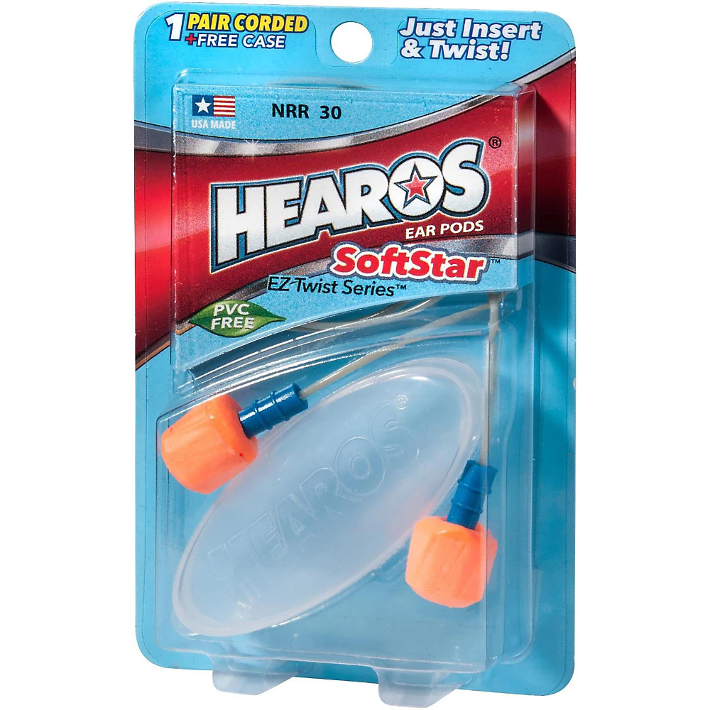 Hearos SoftStar EZ Twist  1 Pair Corded With Case
