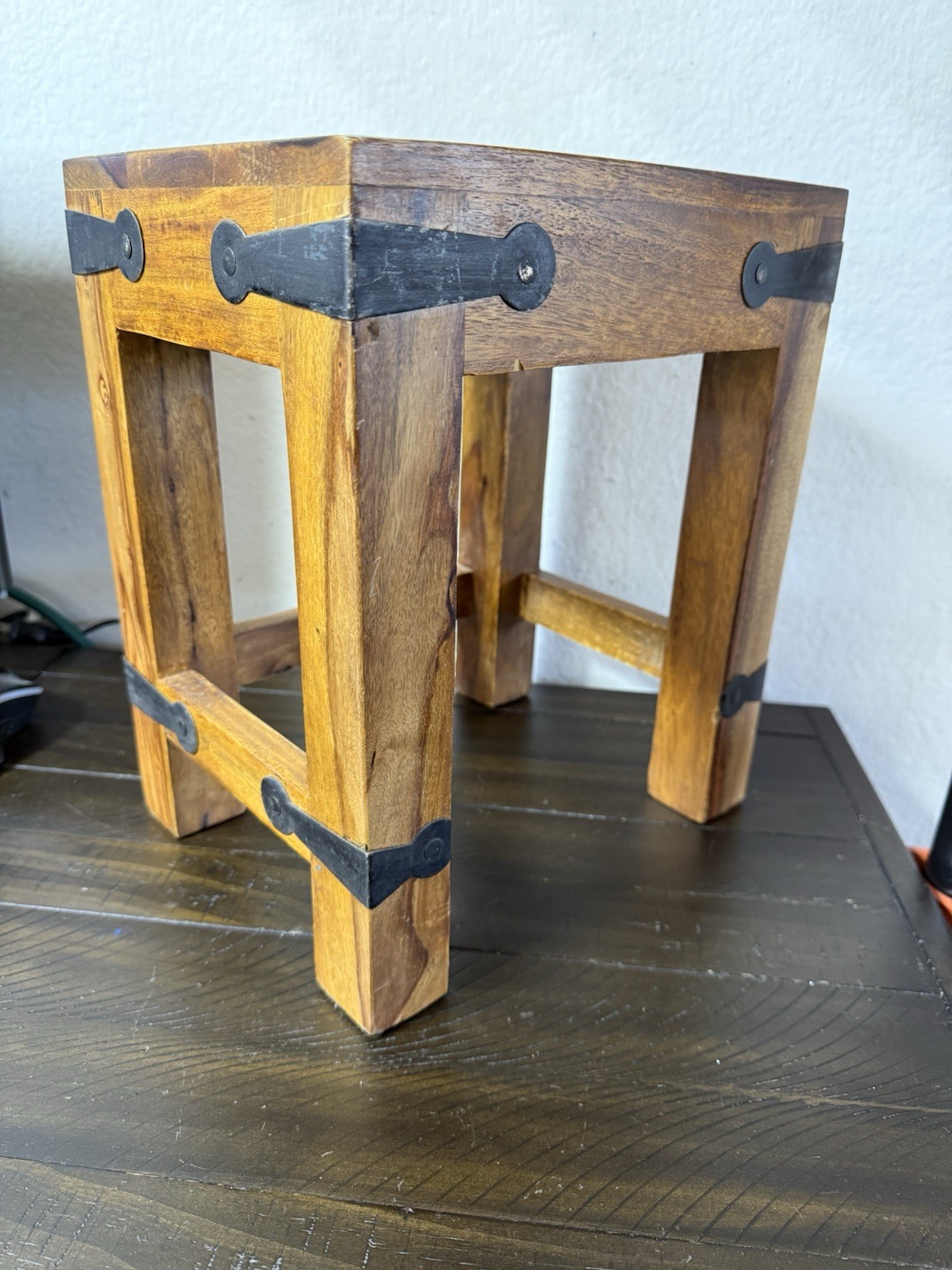 Rustic Wood Stool Riser Farmhouse Decor Display Doll Size Rustic Country Cabin