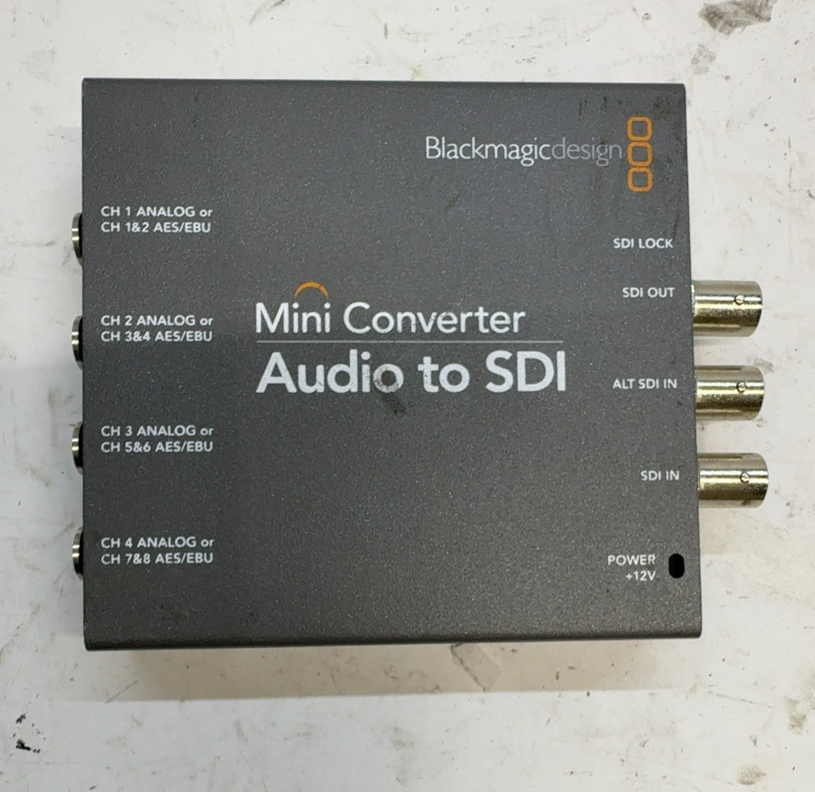 Blackmagic Design Mini Converter Audio to SDI Powers On tested t8 b5