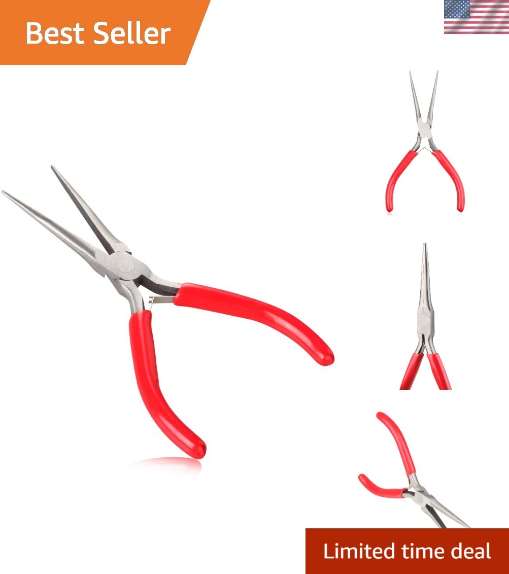 Ergonomic 6-Inch Needle Nose Pliers for Precision in Electronics & Repair Work