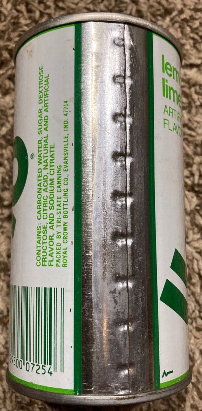 VINTAGE UPPER 10 LEMON LIME SODA PULL TAB STEEL CAN