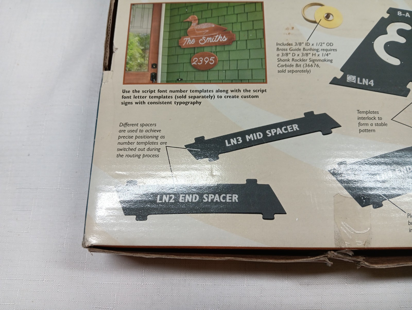 Rockler Interlock Signmaker’s Templates Script Font Number Kit
