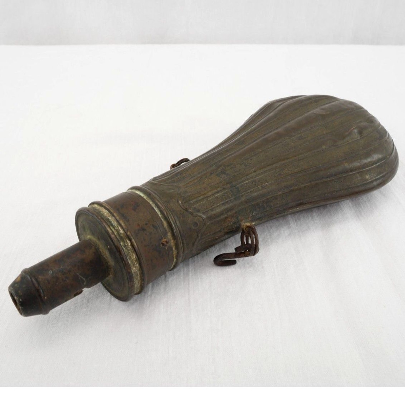 Antique Black Powder Flask | Muzzleloader Rifle, Civil War-era
