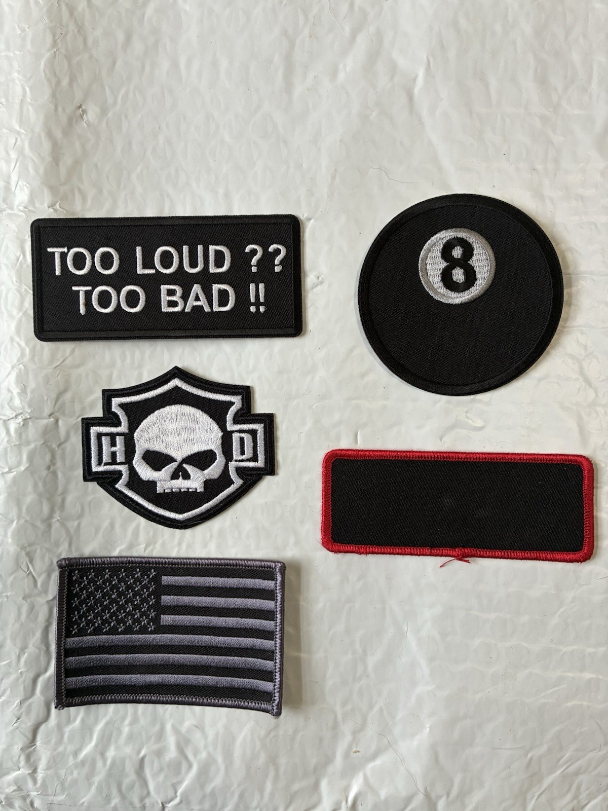 5 New Motorcycle Biker Patches