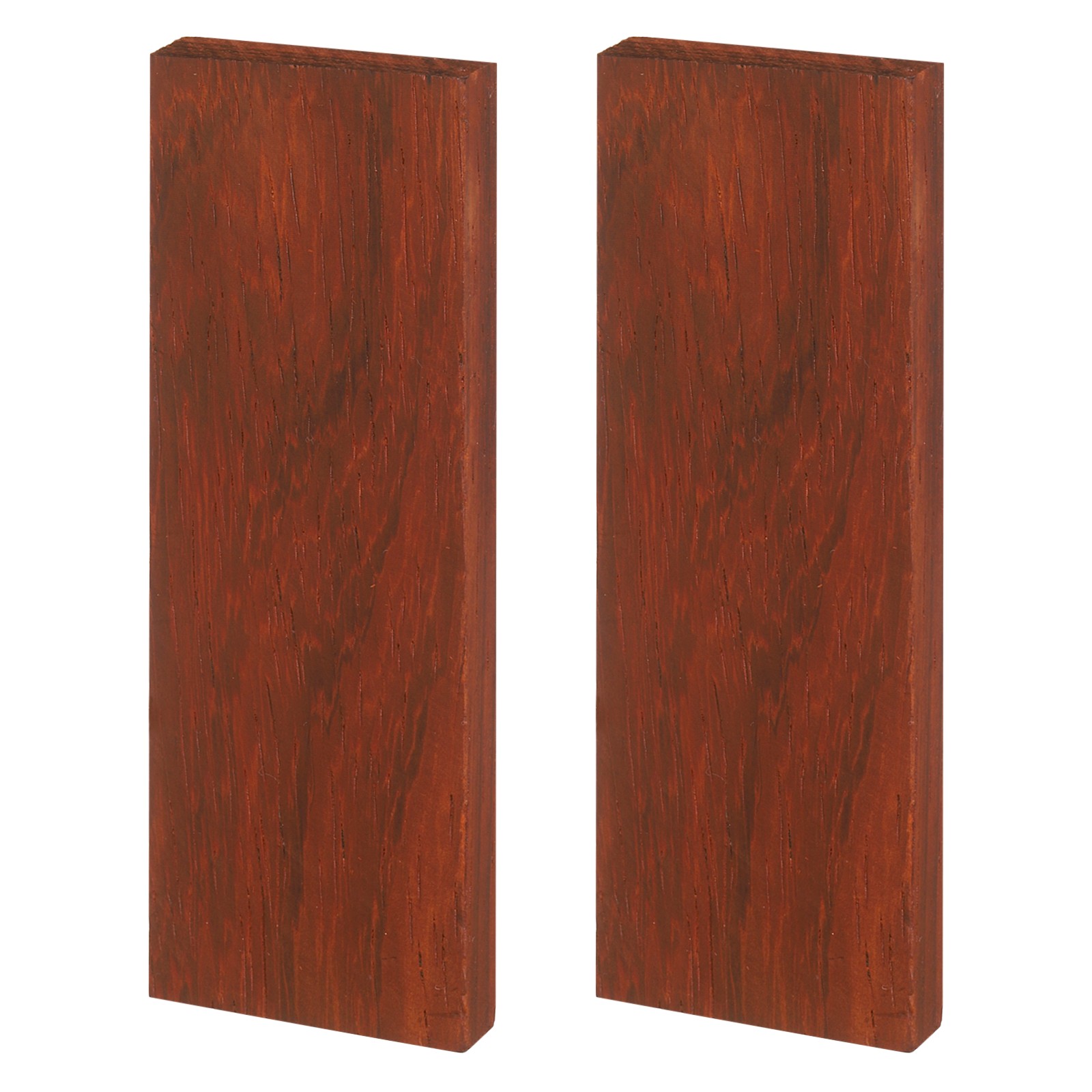 2PCS Knife Handle Material 4.7" × 1.6" × 0.4" Handle Scale, Padauk Wood