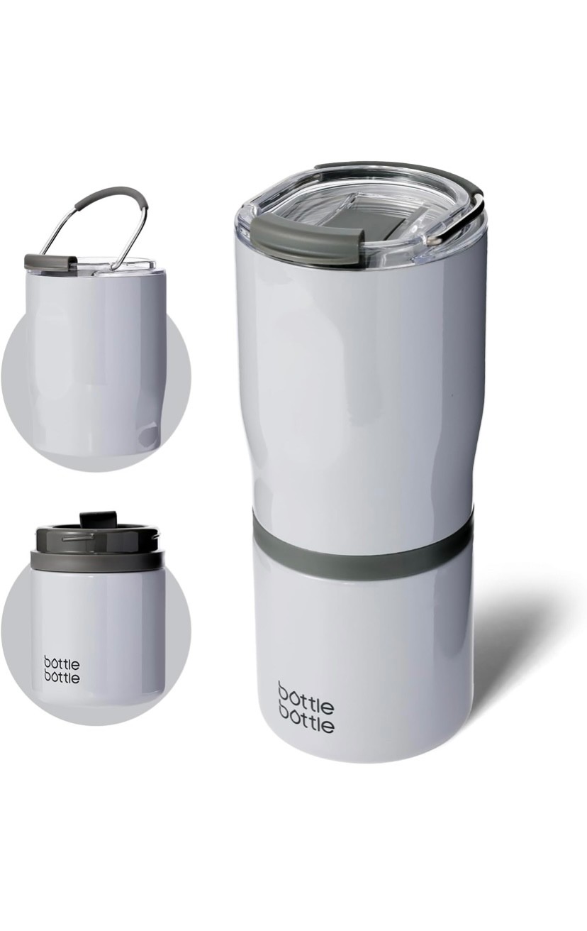 BOTTLE BOTTLE Stainless Steel Tumblers with Handle, Insulated Tumblers 2 in 1