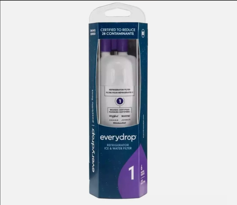 2 PACK. ΕVΕRY D ΕDR1 Refrigerator Wate Filter 1 Replacement,White,New